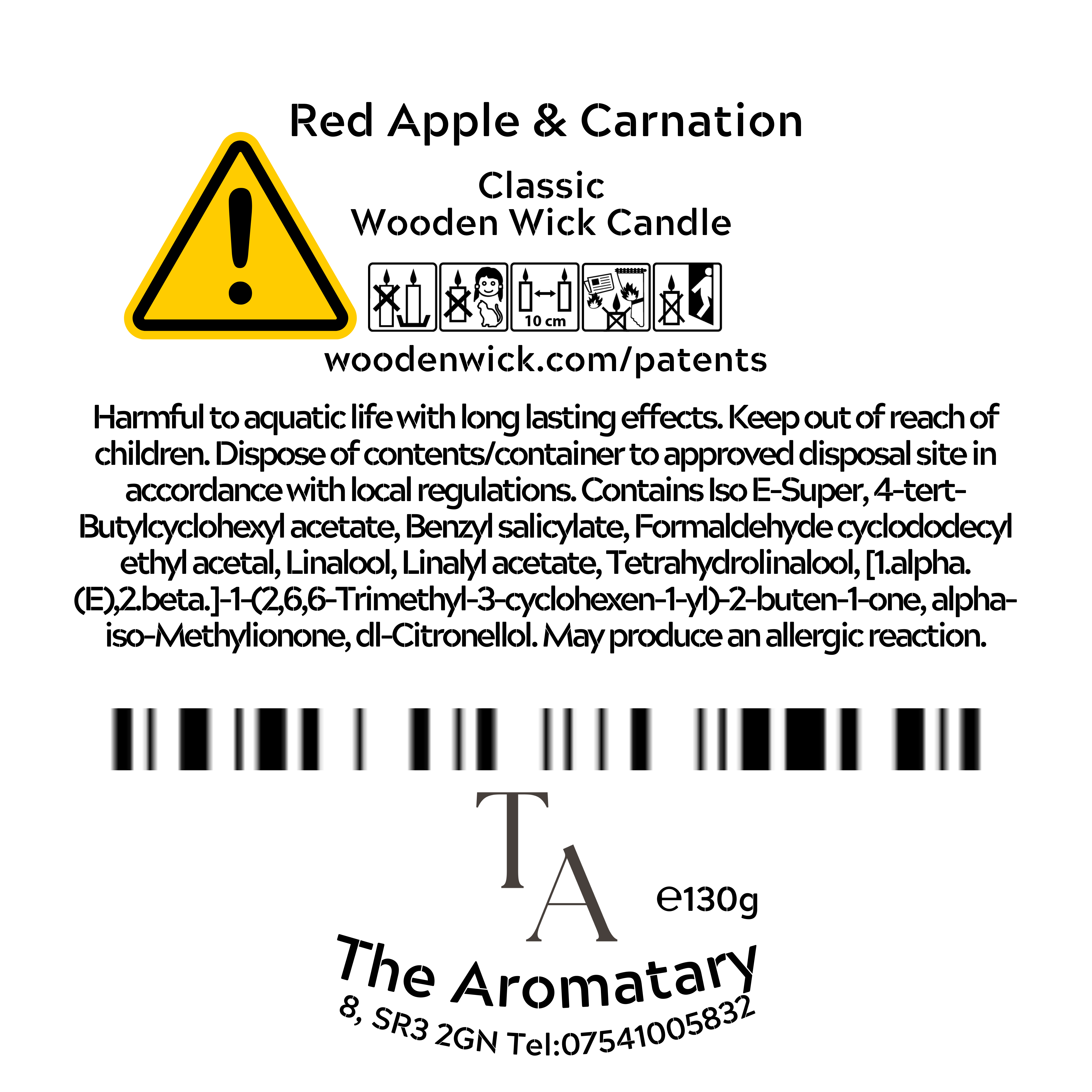 Red Apple & Carnation Candle