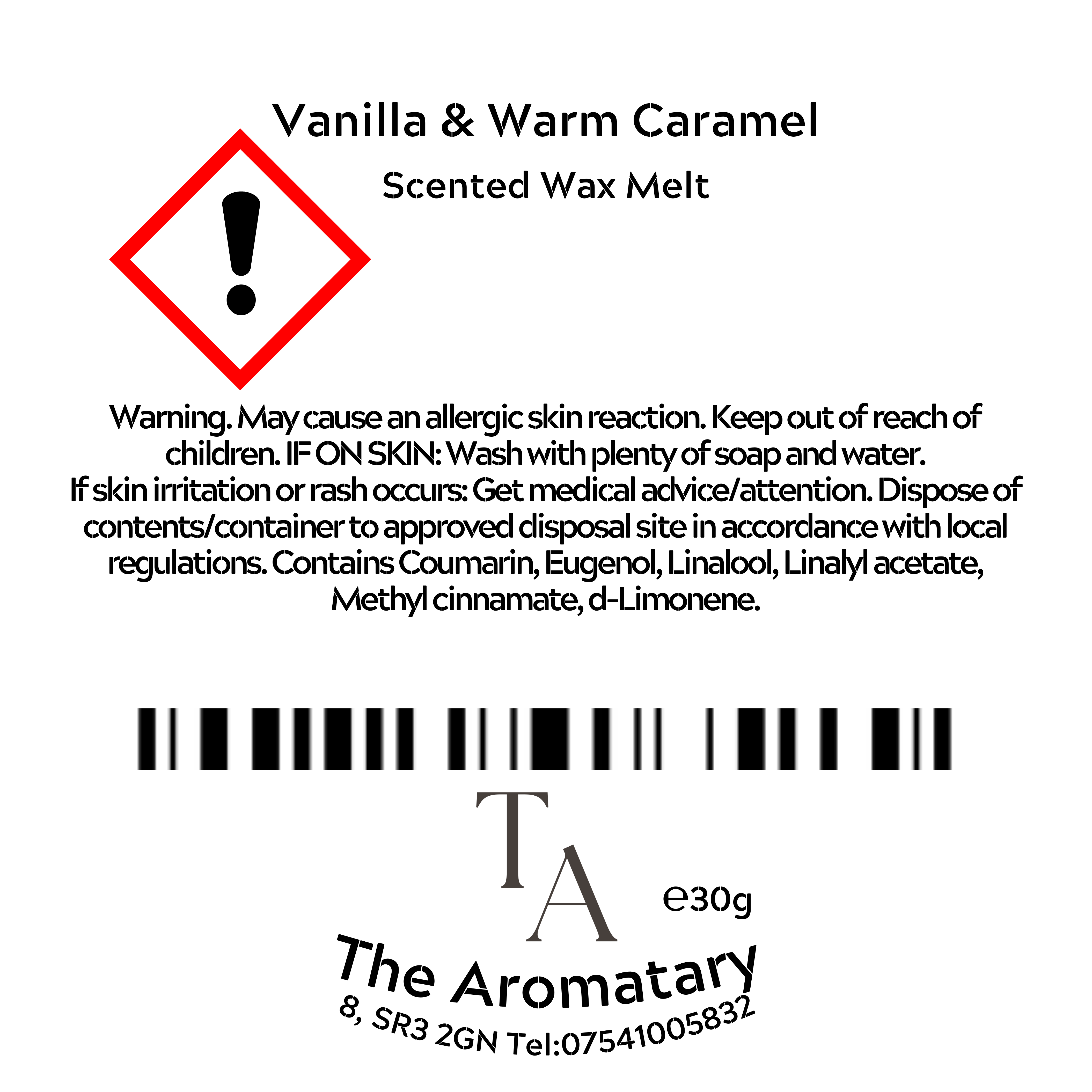 Vanilla & Warm Caramel Wax Melt