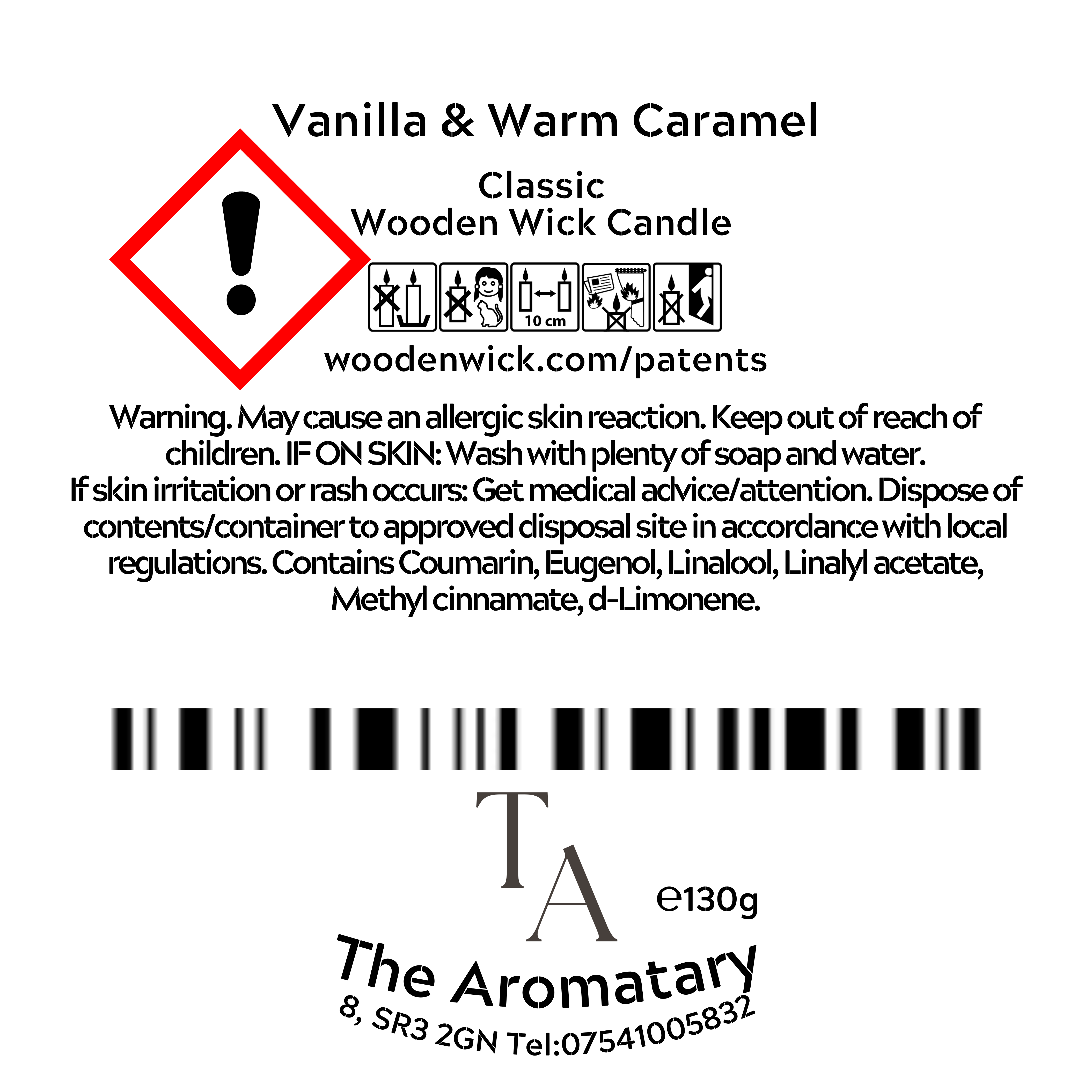 Vanilla & Warm Caramel Candle