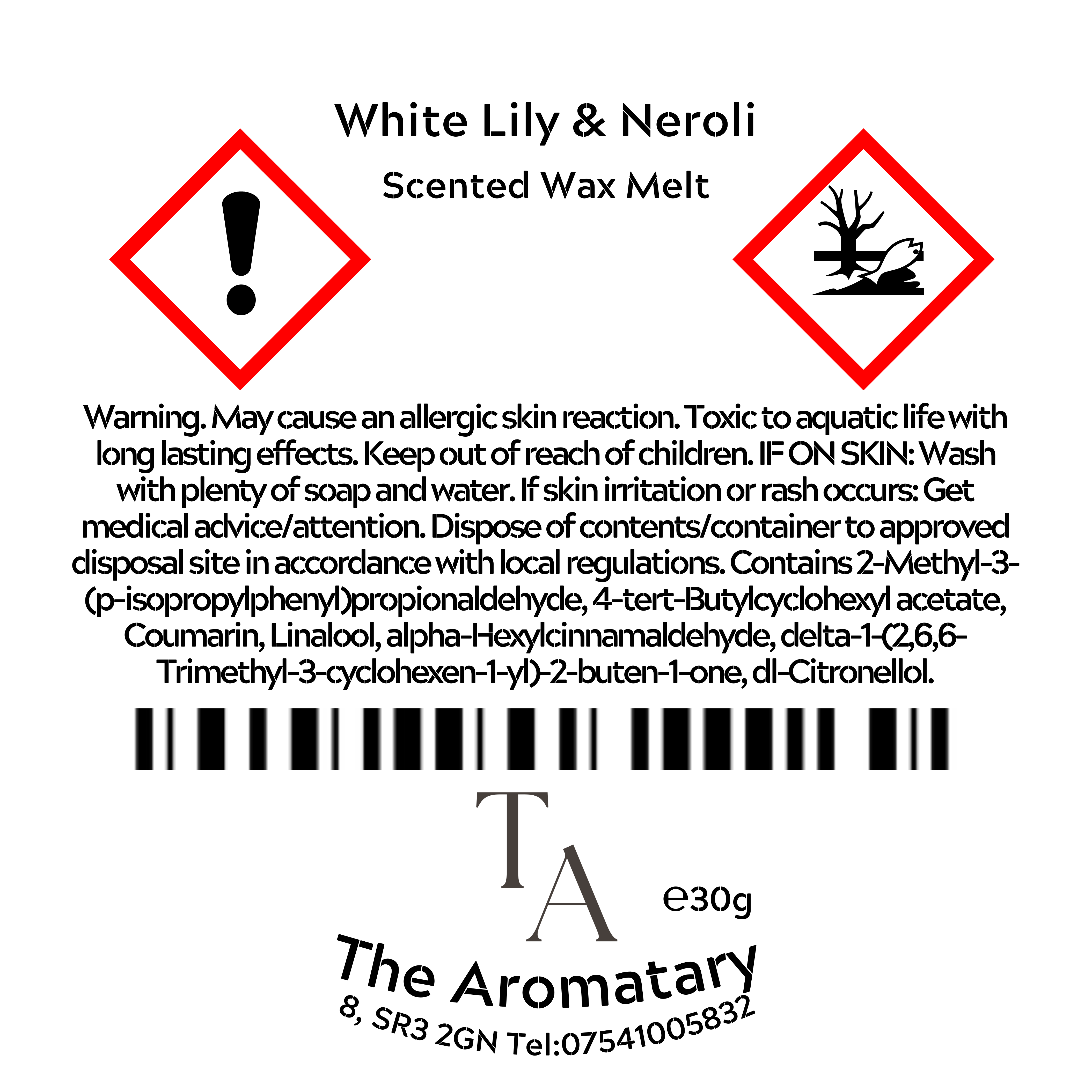 White Lily & Neroli Wax Melt