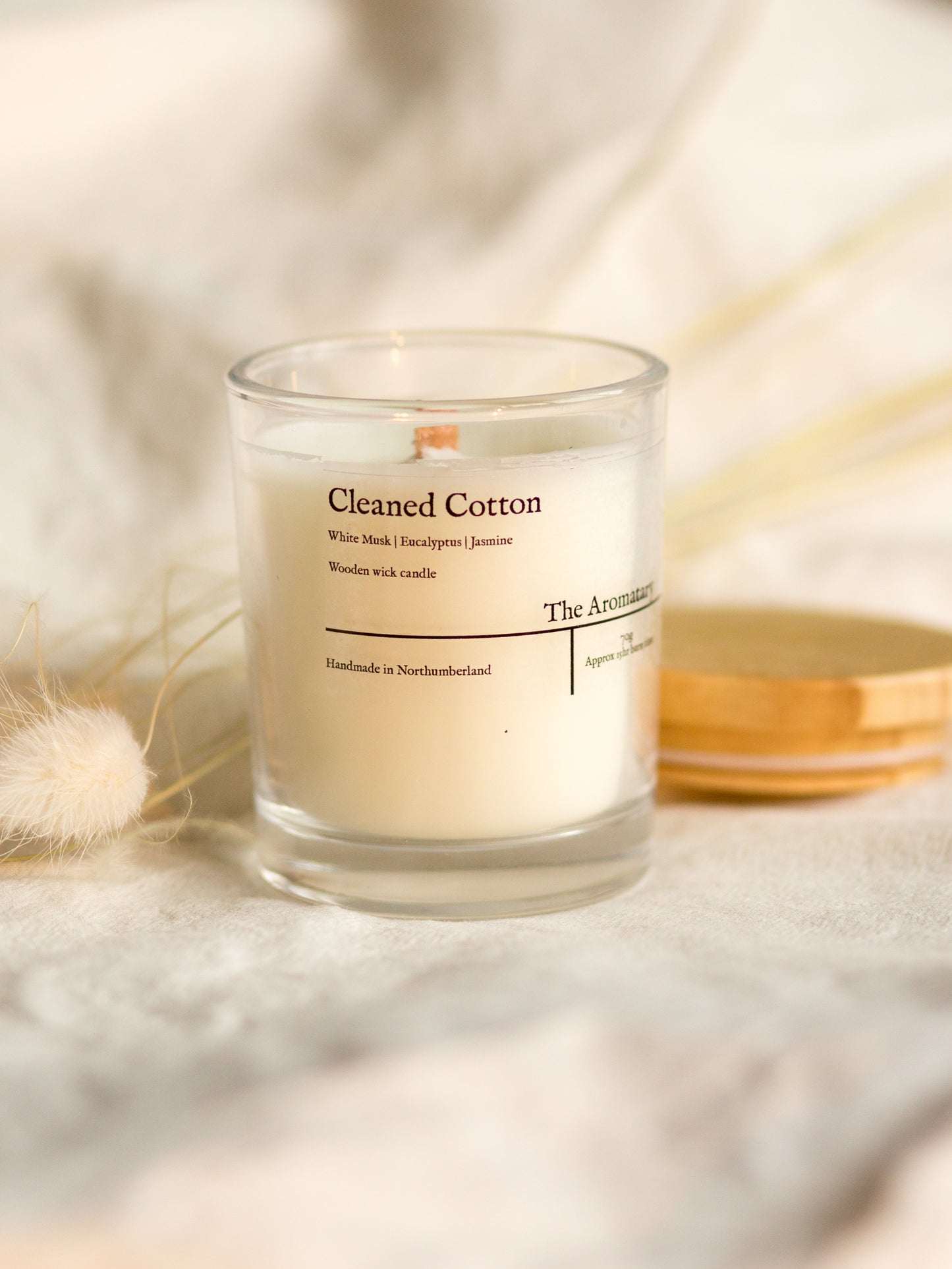 Cleaned Cotton wooden wick votive