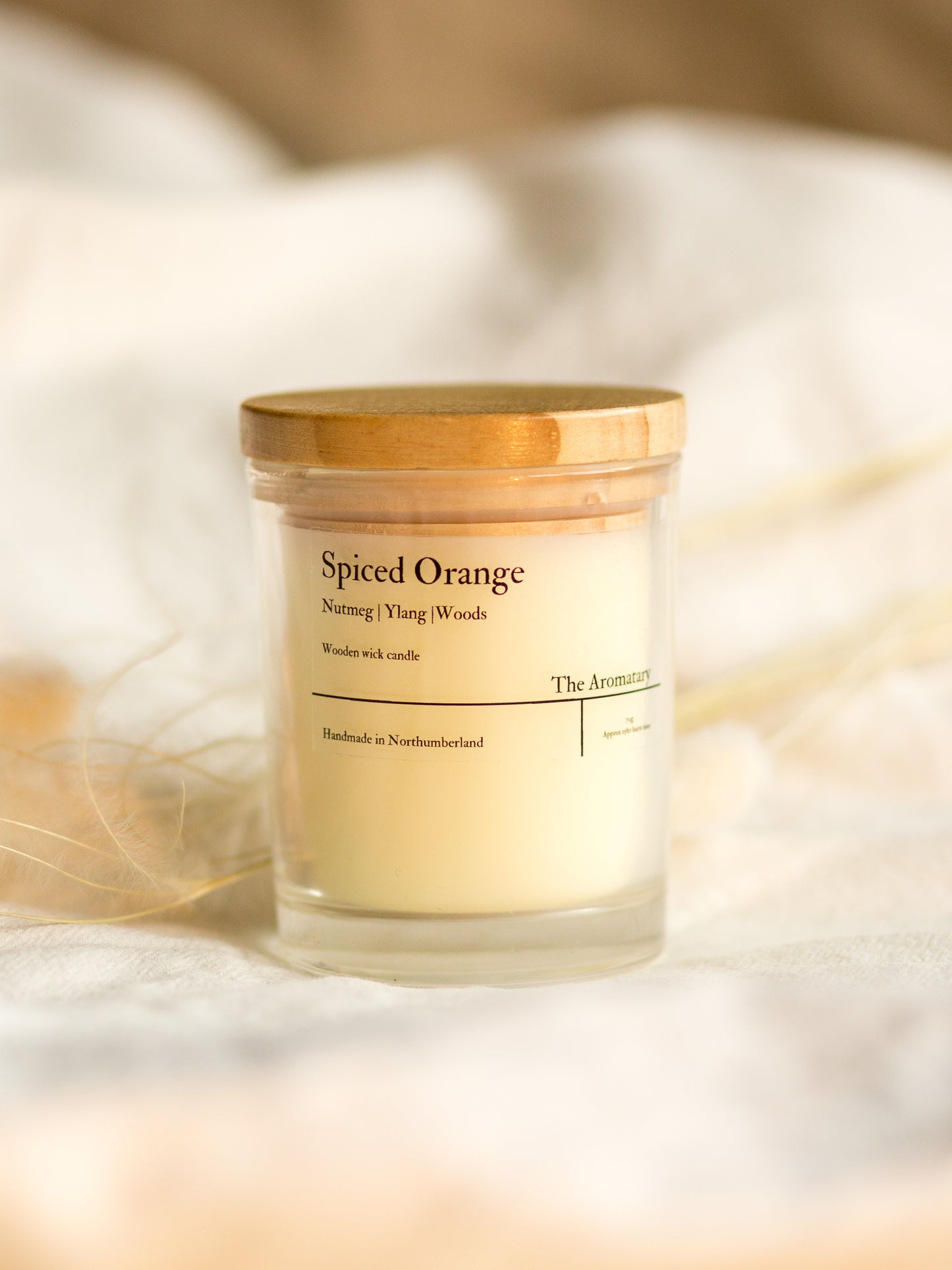 Spiced Orange wooden wick votive